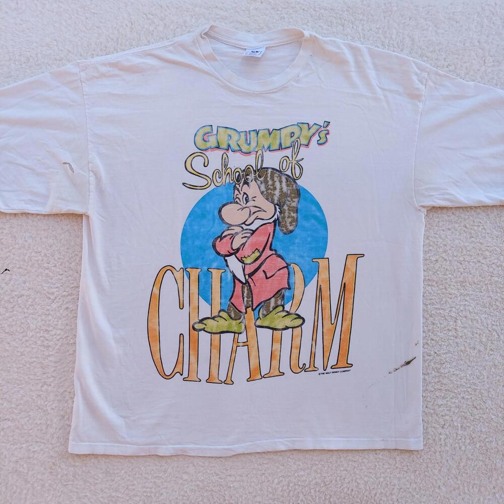 Vintage Grumpy's School Of Charm 80s 90s The Walt Disney Wear Company Size 2XL